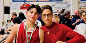 Lorenzo Mattia Berlusconi al primo successo nel pugilato federale