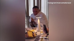 Qatar, Materazzi e Del Piero coperti....per ripararsi dal freddo!