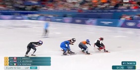 Fontana solo quarta nella finale 1000 metri: decisivo un contatto a 4 giri dalla fine, niente rimonta