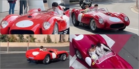 Il matrimonio di Leclerc e Alessandra in Ferrari 250 Testa Rossa: tutte le immagini