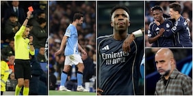 Bernardo Silva espulso, il Real passeggia a Manchester e Vinicius si vendica