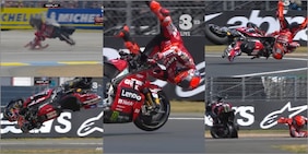 Marquez, che volo a Le Mans! Caduta spaventosa e moto demolita: le condizioni