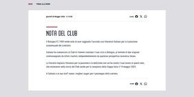 Ufficiale, Bologna: Italiano lascia il club rossoblù