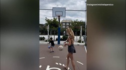 Michela Persico sorprende tutti...a canestro