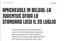 Juve, estate ricca di amichevoli: il 25 luglio sarà sfida contro lo Standard Liegi