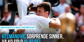 SINNER SOFFRE, POI RIMONTA SHOW
