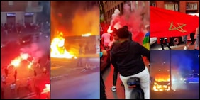 Auto incendiate e strade paralizzate: dall'Italia all'Olanda, follie per la vittoria del Marocco