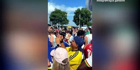 Mondiali, Lady Martinez in mezzo ai tifosi dell'Argentina
