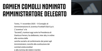 Juventus, ufficiale: Comolli è il nuovo amministratore delegato