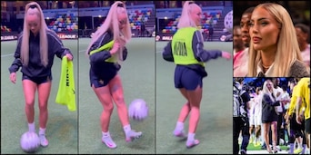 Alisha, show in pantaloncini Juve: si cambia mentre... palleggia!