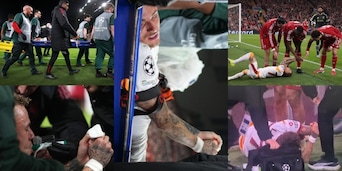 Lang splatter, lacrime e sangue: sbatte contro il cartellone pubblicitario e si squarcia il dito
