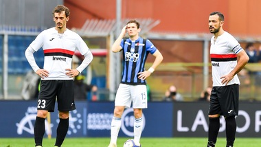 Serie A Sampdoria, allenamento in gruppo per Quagliarella e Gabbiadini