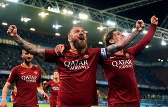 Sampdoria-Roma 0-1: risolve De Rossi, Milan a -1