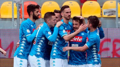 Frosinone-Napoli 0-2: Mertens aggancia Maradona, Younes show