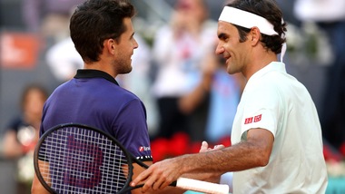 Federer saluta Madrid: semifinale Thiem-Djokovic