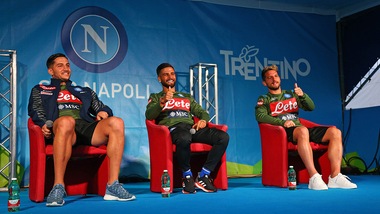 Manolas-Insigne-Mertens: tris d’assi a Dimaro