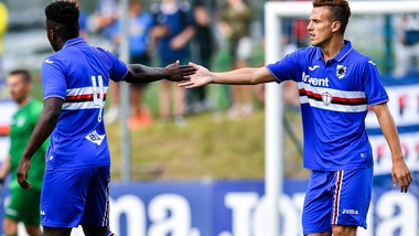 Sampdoria, show di Verre e Bonazzoli col Sellero Novelle: 15-0