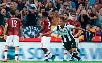 Udinese-Milan 1-0, il tabellino