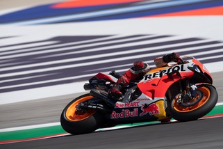 Gp San Marino: Marquez si prende le ultime libere, Rossi 6°