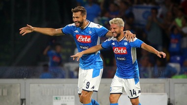 Napoli-Sampdoria 2-0, il tabellino