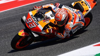 Gp San Marino: Marquez davanti a tutti nel warm-up, Rossi è 10°