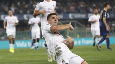 Il Milan vince a Verona: Piatek si sblocca su rigore