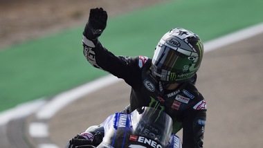 Gp Aragon: miglior tempo di Vinales nel warm up, Valentino Rossi 5°