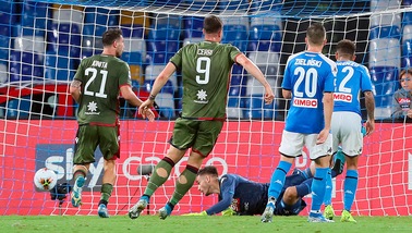 Napoli-Cagliari 0-1, il tabellino