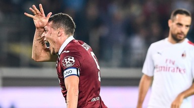 Torino-Milan 2-1: super Belotti ribalta il rigore di Piatek