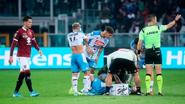 Napoli, Hysaj: frattura parcellare allo sterno