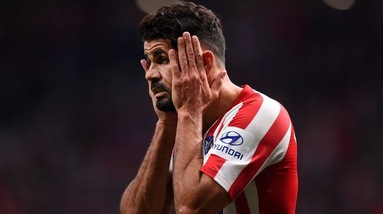 Tegola Diego Costa per l'Atletico Madrid: fuori fino ad aprile