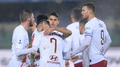 Vittoria a Verona, la Roma torna in zona Champions