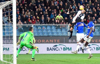Juve, Ronaldo vola in cielo per il secondo gol alla Sampdoria