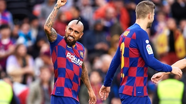 Liga, il Barcellona cala il poker: in gol Vidal. Cade il Getafe