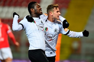 Nzola e una doppietta dei fratelli Ricci: lo Spezia supera il Perugia 3-0