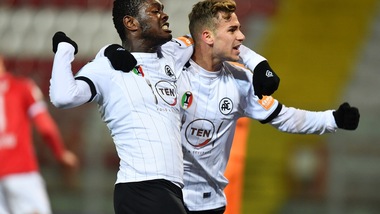 Nzola e una doppietta dei fratelli Ricci: lo Spezia supera il Perugia 3-0