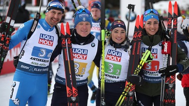 Mondiali biathlon, l’Italia vince l’argento nella staffetta mista