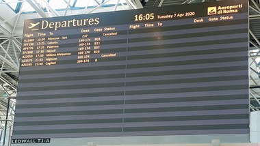 Coronavirus, a Fiumicino ogni giorno atterrano 200 persone