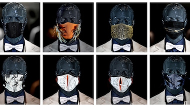 Le mascherine alla moda del sarto Wolfgang Schinke