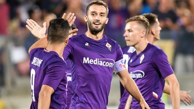 Fiorentina: tutti in campo per l'allenamento, Caceres unico a parte