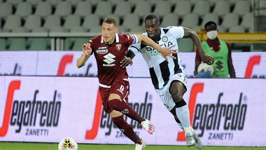 Torino-Udinese 1-0, il tabellino