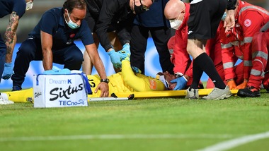 Di Gregorio ricoverato per trauma cranico dopo lo scontro in Perugia-Pordenone