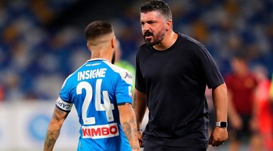Napoli-Roma 2-1: magia di Insigne, Gattuso aggancia Fonseca