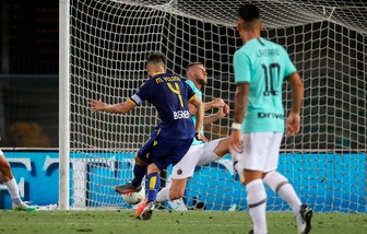 Verona-Inter 2-2, il tabellino