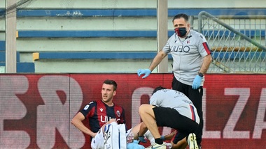 Bologna, Bani: stagione finita. Lesione al gemello mediale
