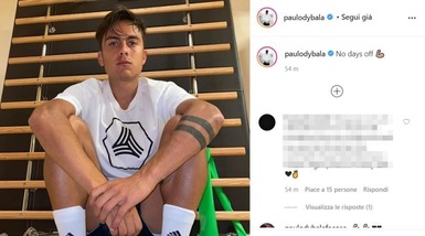 Dybala infaticabile: la Juve si riposa, lui si allena