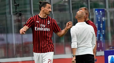 Milan-Bologna, Ibrahimovic si arrabbia con Pioli per la sostituzione