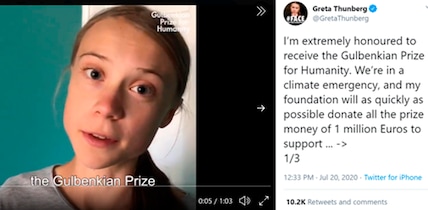 Coronavirus, Greta Thunberg dona 100mila euro contro la diffusione in Amazzonia