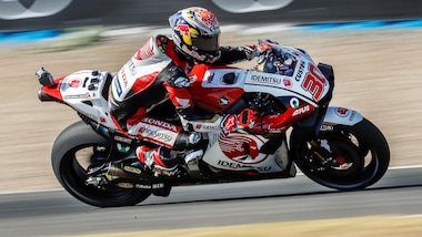 Gp Andalusia, Nakagami domina le seconde libere, passo indietro di Rossi, ottavo