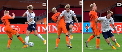 Zaniolo ko al ginocchio: le immagini